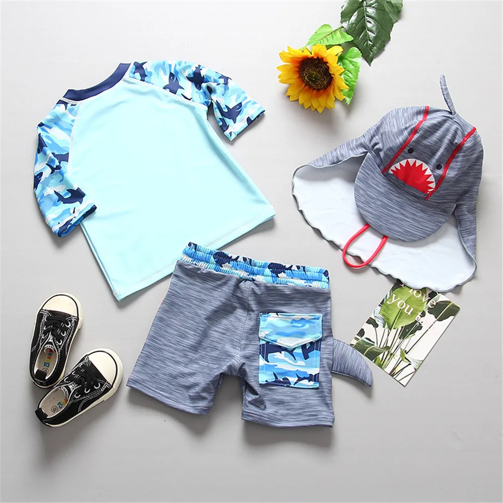 Детский раздельный купальник Rashguard с длинным рукавом купальники принтом для