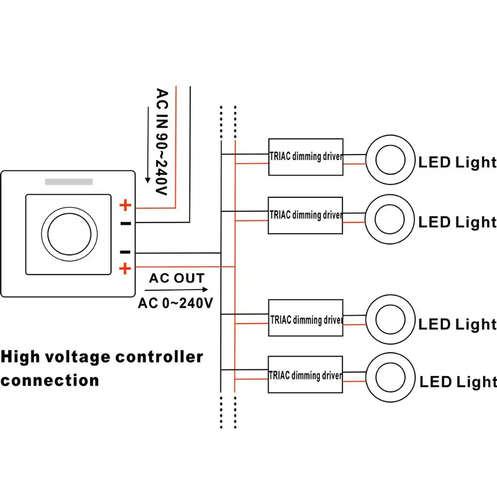 110V 220VAC Triac диммер затемнения светодиодный свет СИД кнопочный переключательный