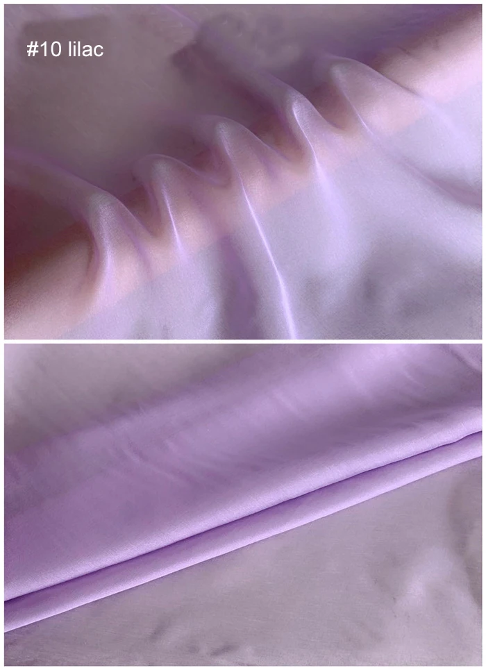 10 lilac 100 см* 140 см Твердый Шелковый подкладочный шарф материал мягкий простой светильник шифоновая шелковая ткань - Цвет: 10 lilac