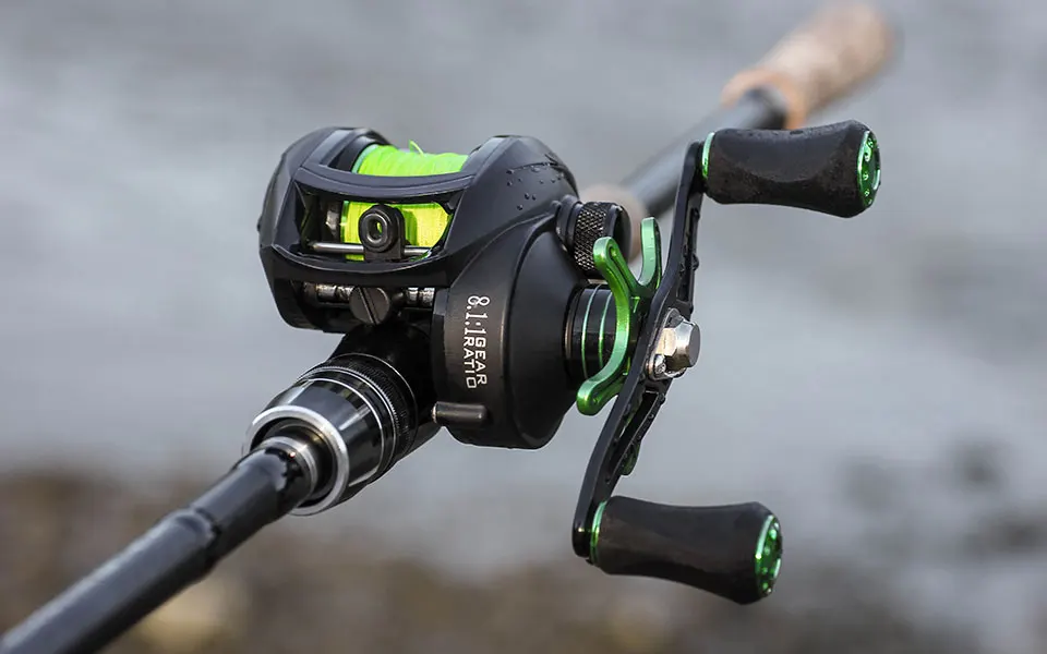BS2000 Рыболовные катушки для Baitcasting 8,1: 1 12+ 1BB 8 кг, максимальная катушка для левой и правой руки, Усиленная нейлоновая катушка для басов белого цвета