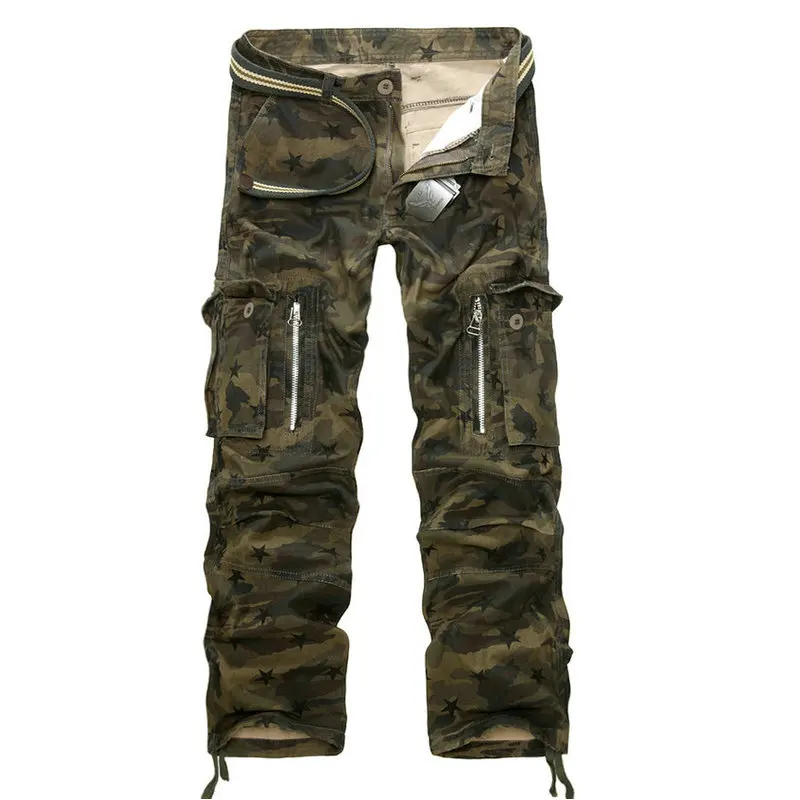 

Fashion New Military Cargo Pants Men Camouflage Tactical Casual Cotton Casual Trousers Men ( Belt not include )