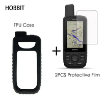 tpu soft silicone case 2pcs protective film for garmin gps map 66st 66s gps bicycle fall protection shockproof case cover shell