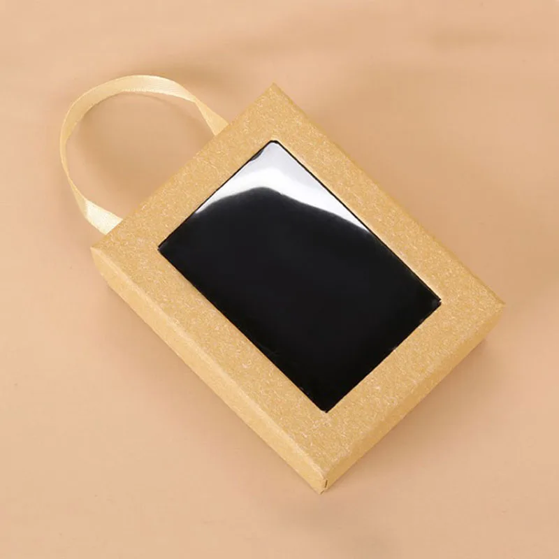 4Colors Transparent PVC Window Soap Boxes Kraft Paper Box Jewelry Open Handle Gift Packaging Wedding Favors Candy | Украшения и