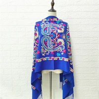 2021 cashew embroidery winter cashmere scarf warm womens shawls and wraps wool pashmina thicked blanket scarves foulard femme