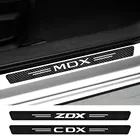4 шт., наклейки на порог двери автомобиля Acura CDX ILX MDX NSX RDX RL RLX TL TLX TLX-L TSX ZDX, автомобильные аксессуары