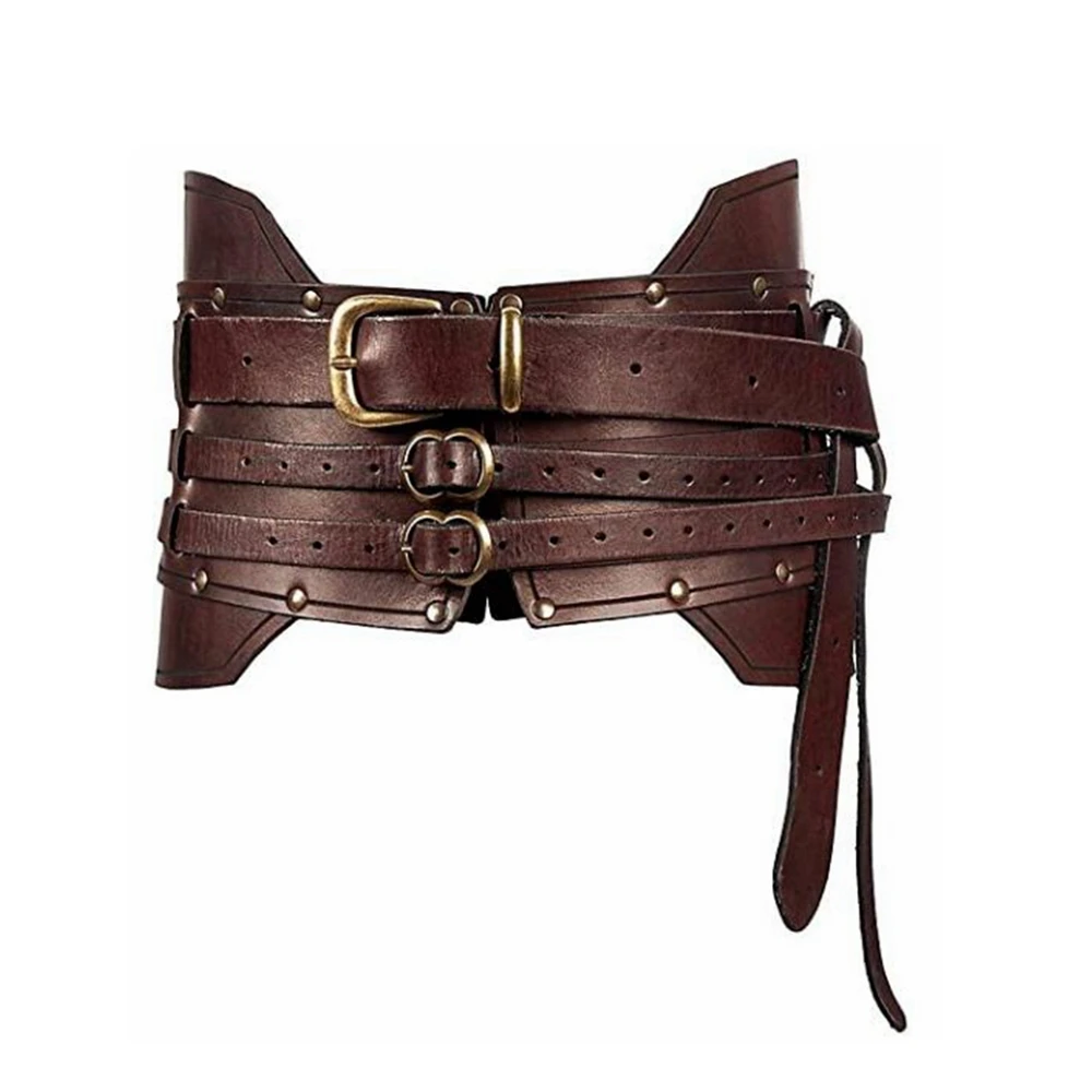 

Middle Ages Vintage Wide Belt Men Knight Armors Medieval Viking Pirate Costume for Adult Cosplay Women Fancy LARP Accessories