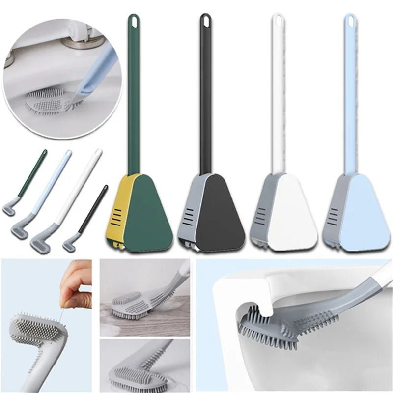 

Creative Golf Shape Toilet Brush Wall Hanging Soft Glue No Dead Ends Toilet Brush Long Handle Cleaning Brush