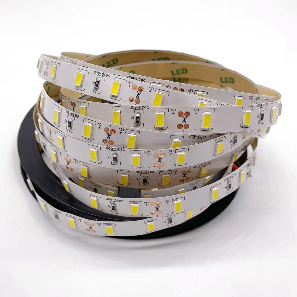1/2/3/4/5M IP65 Водонепроницаемый Светодиодные ленты светильник 5630 SMD DC12V 60