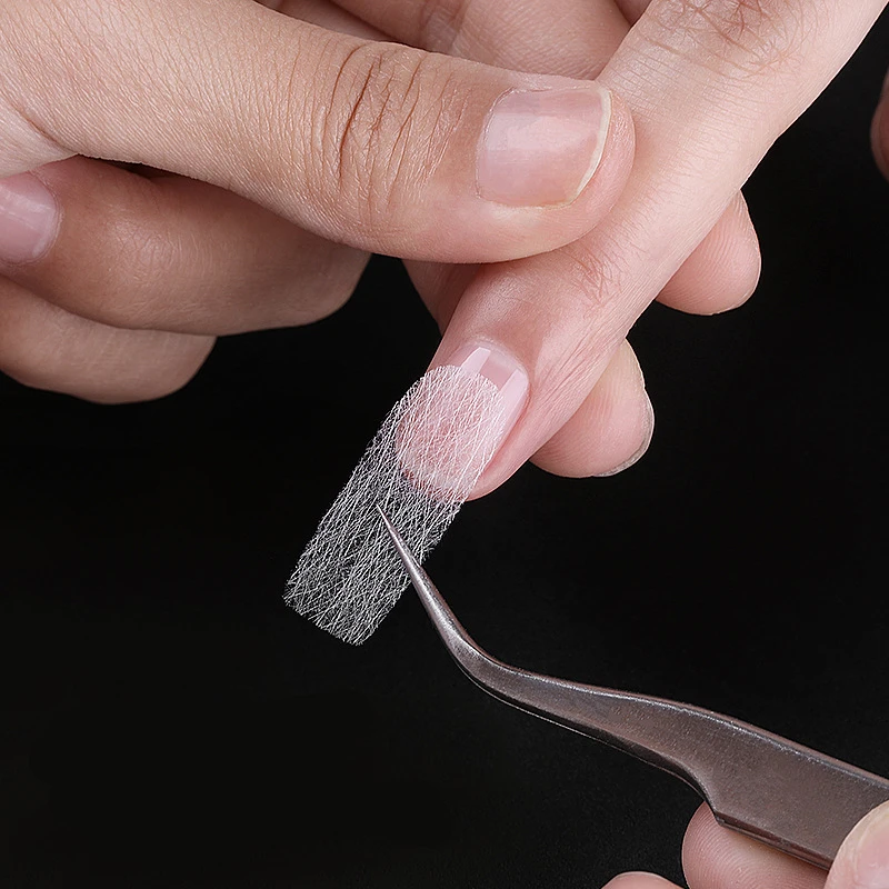 

2Pcs New Silk Fiberglass for Nail Extension Form Nail Building Extension Form UV Gel Acrylic Nail Art Tool Kit DIY