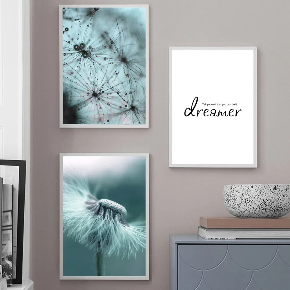 Одуванчик пейзаж настенное искусство холст картина скандинавский постер и