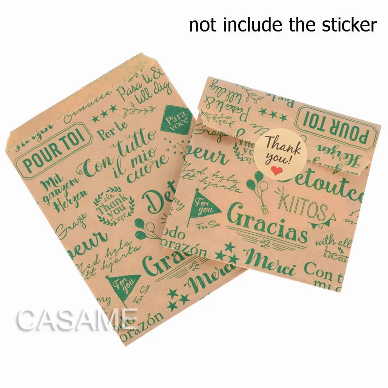 25/50/100 ПК биоразлагаемый лечения конфетная сумка вечерние пользу Бумага сумки