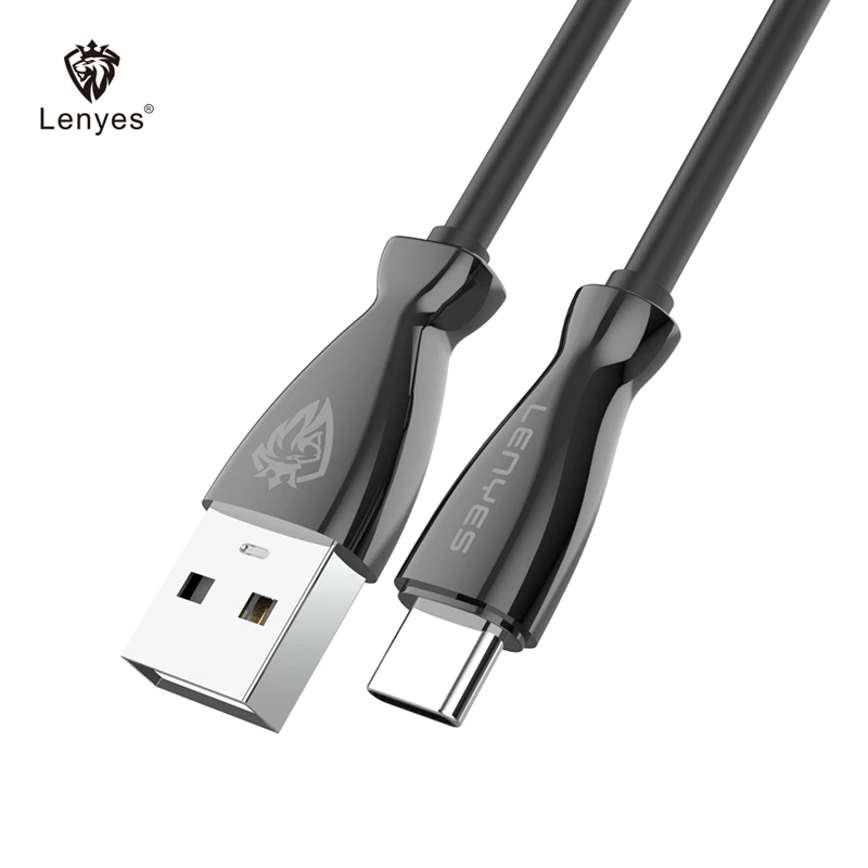 Lenyes 25 см универсальные USB кабели для iPhone 7 8 Plus 11 Pro XS Max X XR iPad 2.4A Micro V8 Тип C кабель
