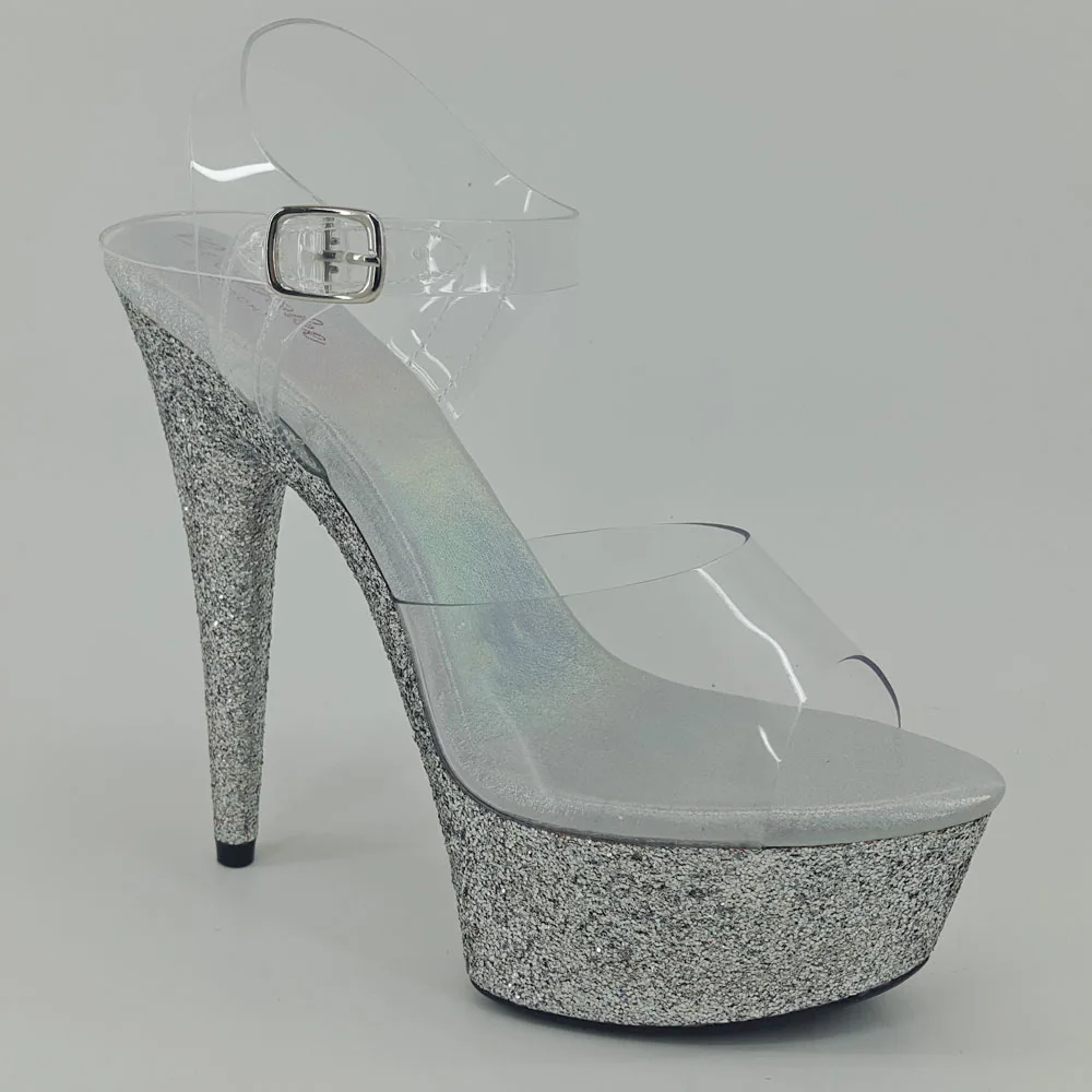 Leecabe/блестящие женские босоножки на платформе 15 см/6 дюймов Вечерние туфли