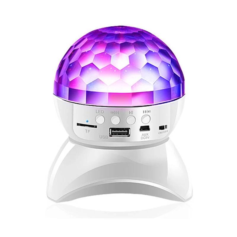 Светодиодный 7-цветный беспроводной Bluetooth-динамик дискотека мини-музыка