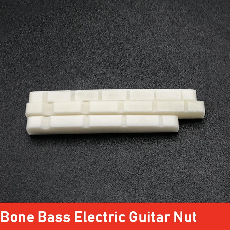 knochen bass st elektrische gitarre zubehör 456 string elektrische bass knochen brücke muttern mit schlitz 38mm 45mm ersatz teile free glo