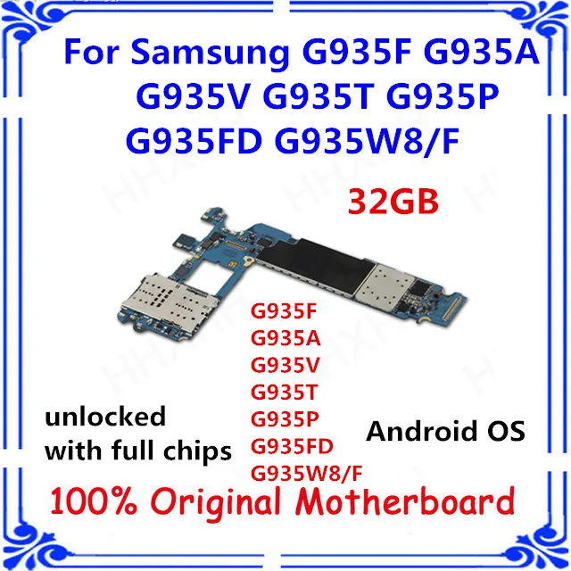 Для samsung S7 Edge G935F G935A G935V G935T G935P G935FD G935W8/F материнская плата 32 Гб с чипом