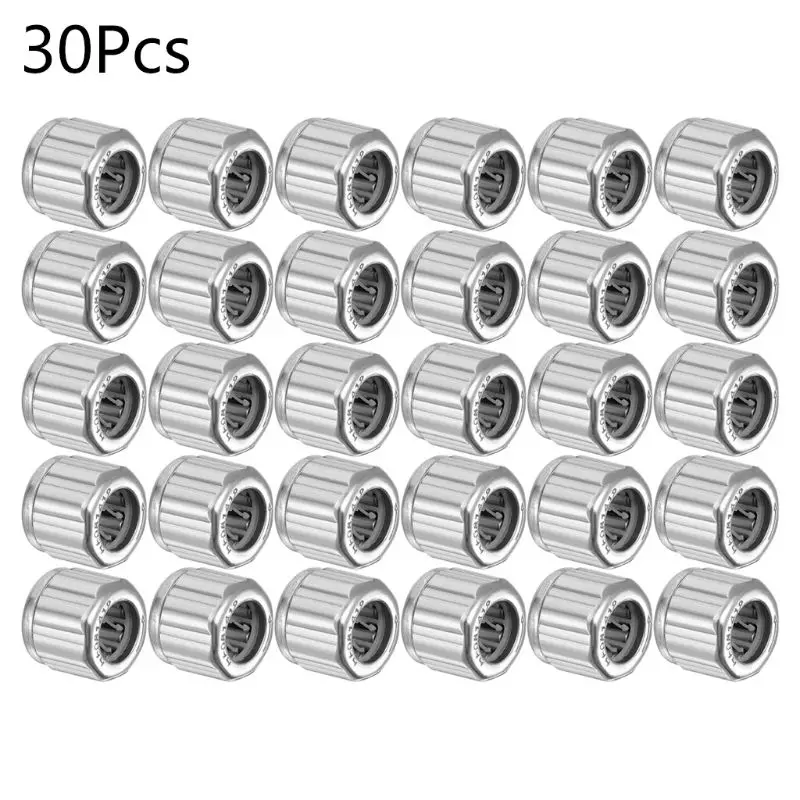 

30PCS Silver Octagonal One Way Clutch Bearing Needle Roller 1.4x0.8x1.2cm Fit For EasyMop HF081412 Replacement