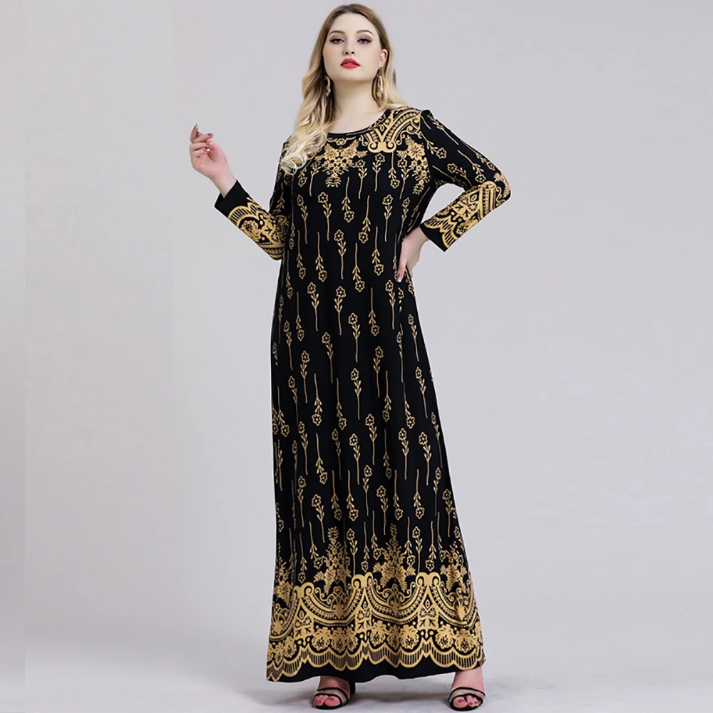 Women’s Long Sleeved Abaya Arabic Collection Clothing & Apparel Women's Fashion cb5feb1b7314637725a2e7: Black|Red