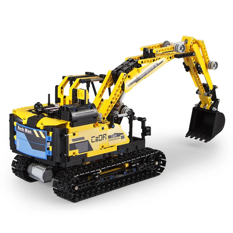 CadA 930 шт 2 4G RC деформации робот экскаватора в сборке строительный блок
