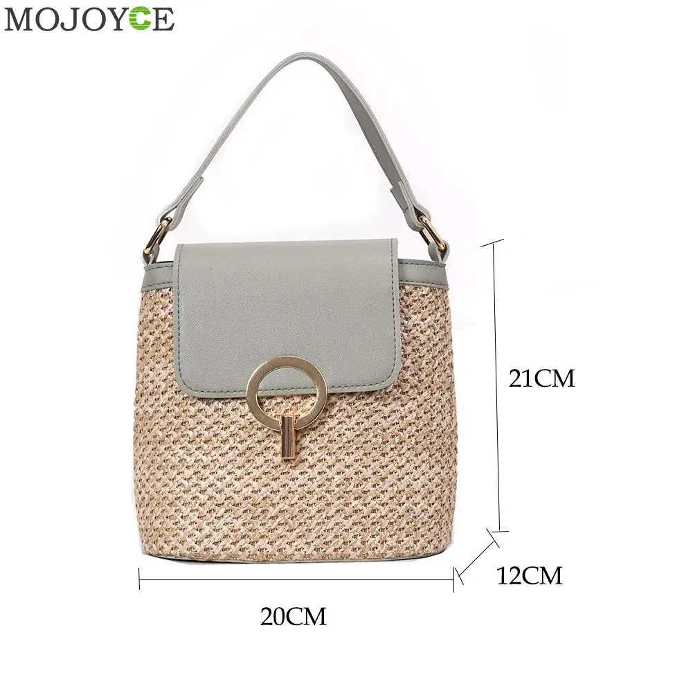 Маленькие плетеные сумки-мешки для женщин саквояж через плечо дамские сумки