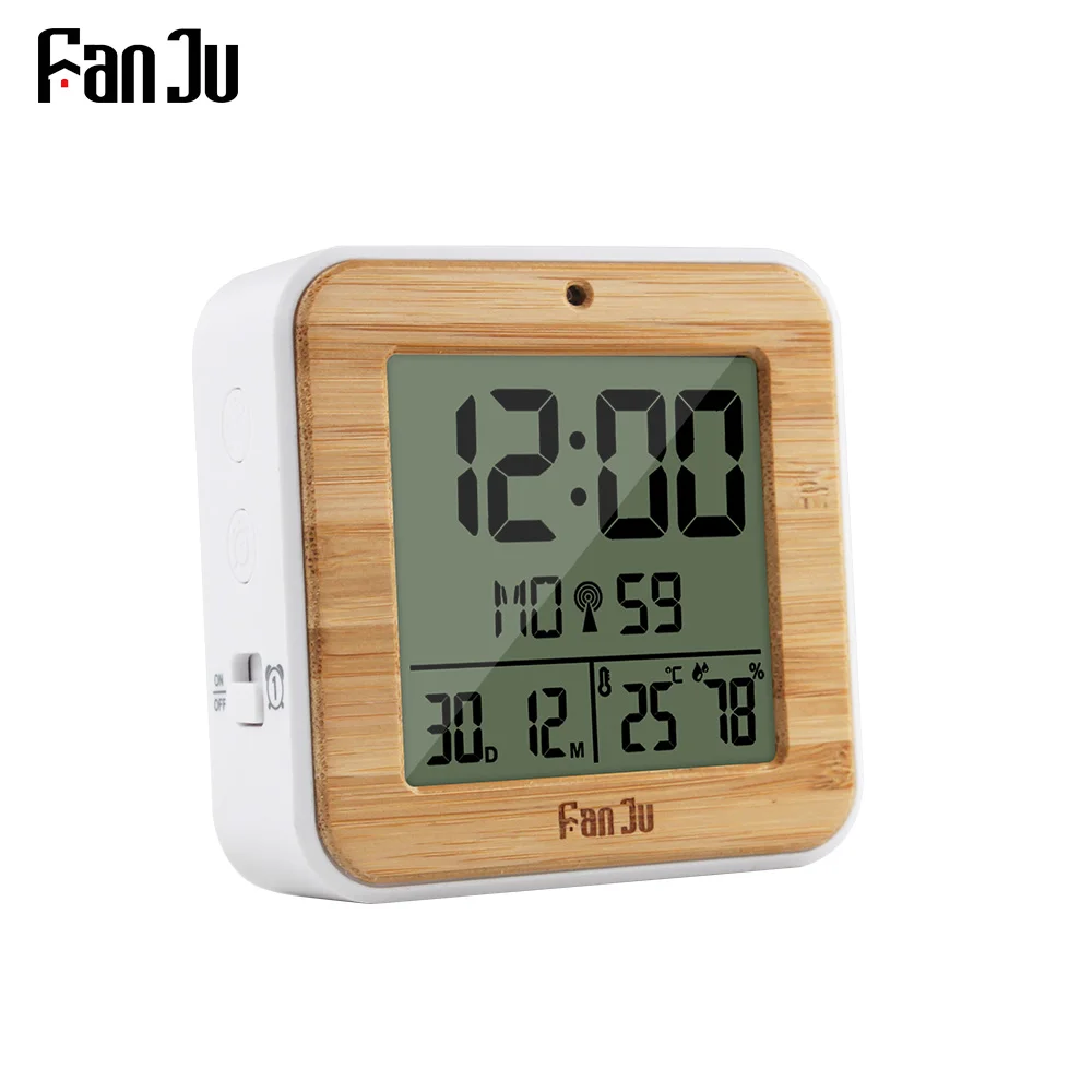 

FanJu FJ3533 Digital Alarm Clock LED Dual Alarm Temperature Humidity Meter DCF Function Backlight Table Desk Clocks