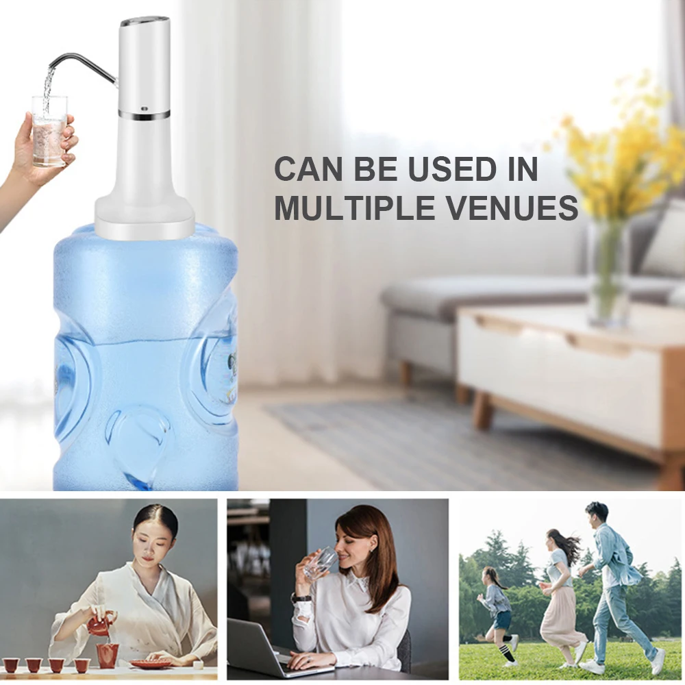 

Electric Automatic Drinking Water Bottle Pump USB Rechargeable Smart Dispenser Electrical Water Pump
