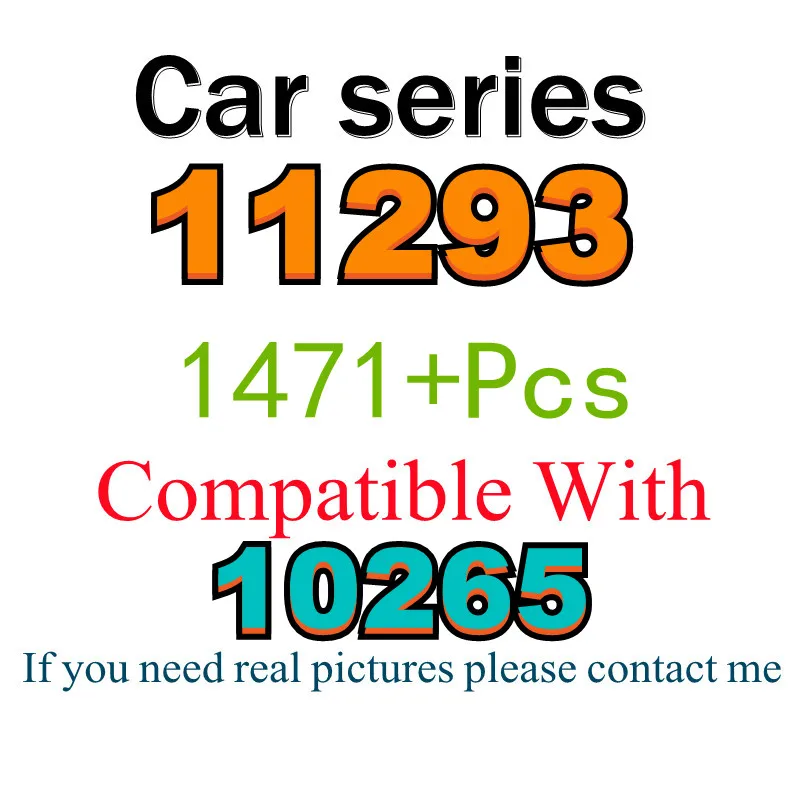 

1471Pcs 11293 Building Block Toy Car Series 10265 Assembled Building Block Children's Toy Gifts