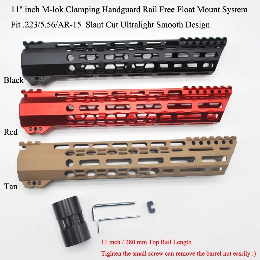 11 дюймов AR15 MLOK M lok зажимной поручень Новый дизайн Бесплатная поплавок Пикатинни