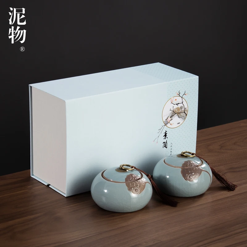 Керамическая чайная коробка набор для упаковки маленький контейнер кофе банка