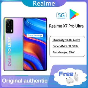 Original realme x7 pro ultra smart phone 128g 6.55 90Hz Super AMOLED
65W Fast Smart VOOC MTK1000+ 64MP Quad Camera Cellphone