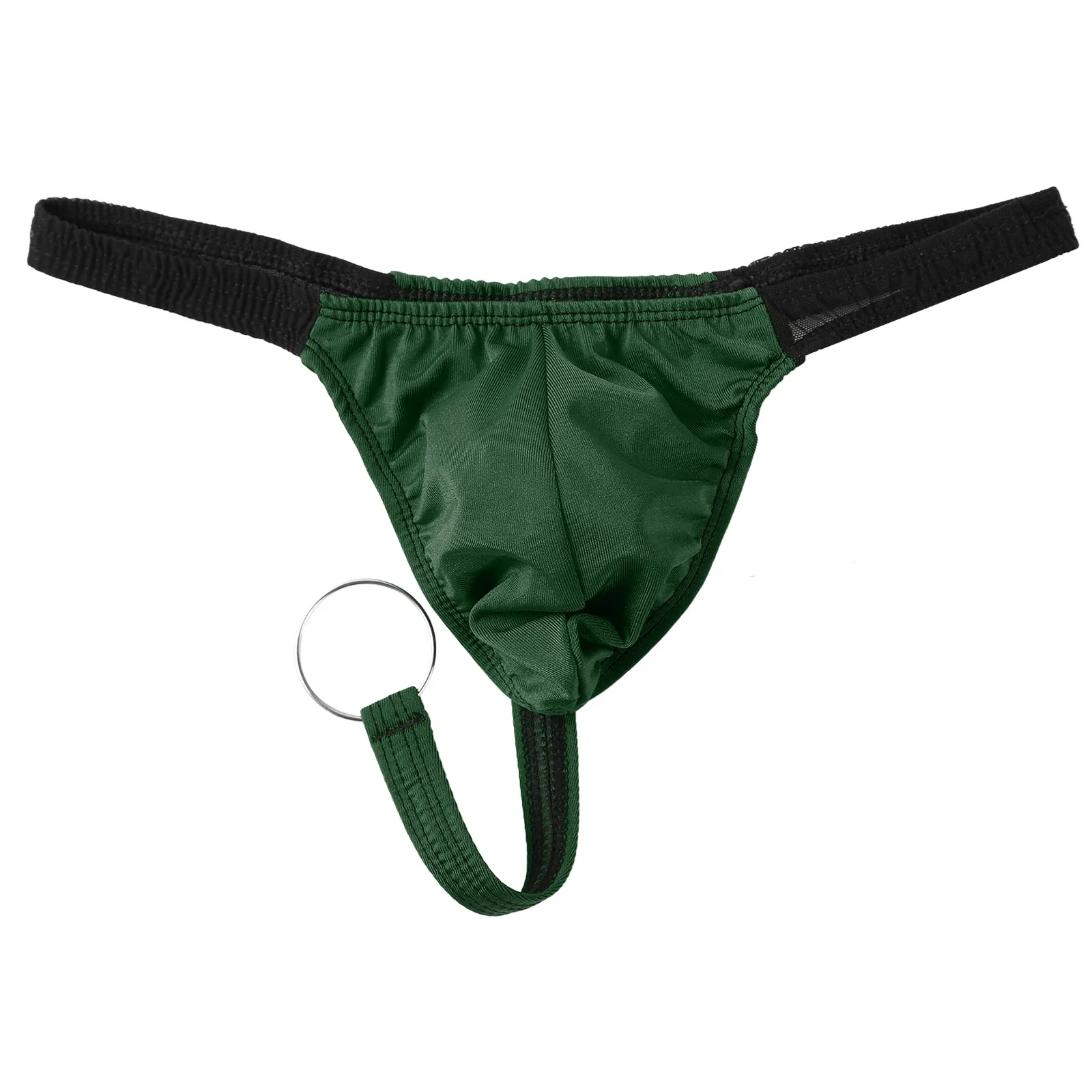 

Mens O-Ring Jockstraps Panties T-back Lingerie Bikini Briefs Low Rise G-string Sexy Underwear Bulge Pouch Thongs Underpants