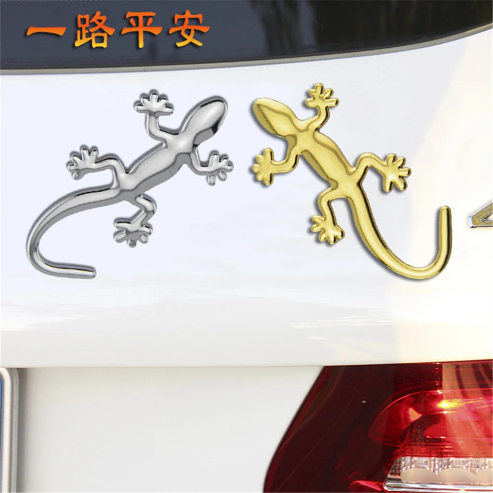 Металлическая Автомобильная наклейка gecko для хвоста украшение 3D стерео