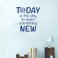 today is the day to learn something wall sticker motivation quote decal for classroom education school vinyl dw12134
