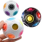 Игрушки Figet, антистресс, Радужный волшебный мяч, забавный подарок для детей, куб, футбольный пазл, головоломка, обучающая раскраска для детей