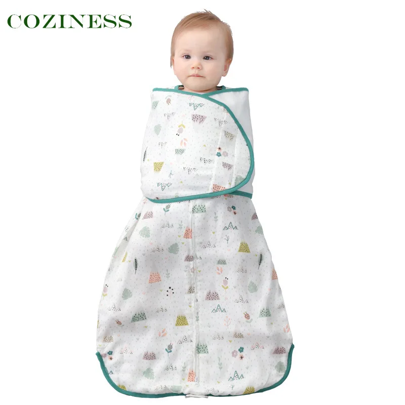 

COZINESS Infant Sleeping Bag Wrapped In Swaddle Sleeping Bags Pure Cotton Newborn Removable Bag Anti-Kick Washable Bedding