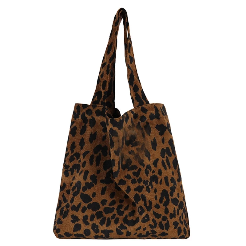 

Leopard Print Shoulder Bag 2022 Women Suede Messenger Bag Casual Daily Use Handbag Crossbody Purse Large Capacity Shopping Tote