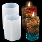 Цилиндрическая белая прозрачная силиконовая форма, форма для свечей из смолы, форма для литья кристаллического клея, домашние украшения, глиняные формы для суккулентов