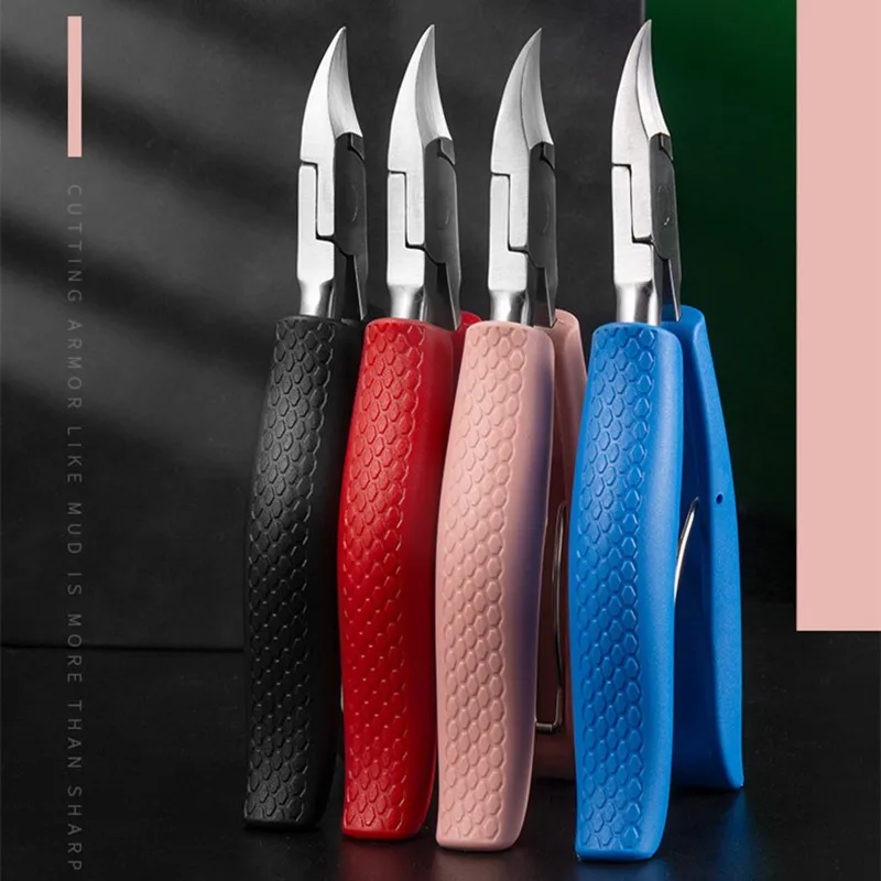 Ножницы для кутикулы ногтей черные красные плоскогубцы пальцев омертвевшей кожи