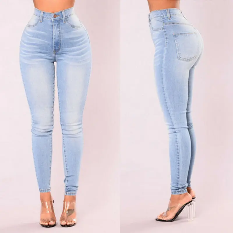

Goocheer New 2019 Fashion Hot Women Lady Denim Skinny Pants High Waist Stretch Jeans Slim Pencil Jeans Women Casual Jeans