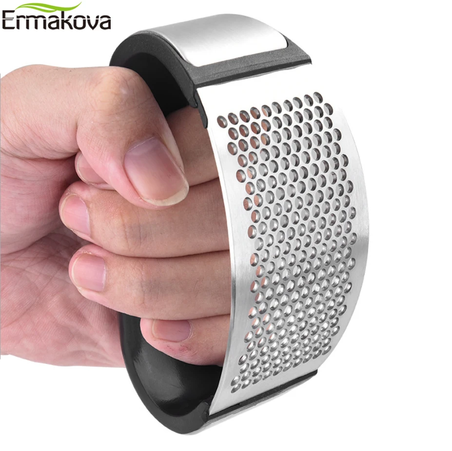 ERMAKOVA чеснок Пресс Нержавеющая сталь овощечистка для чеснока дробилка