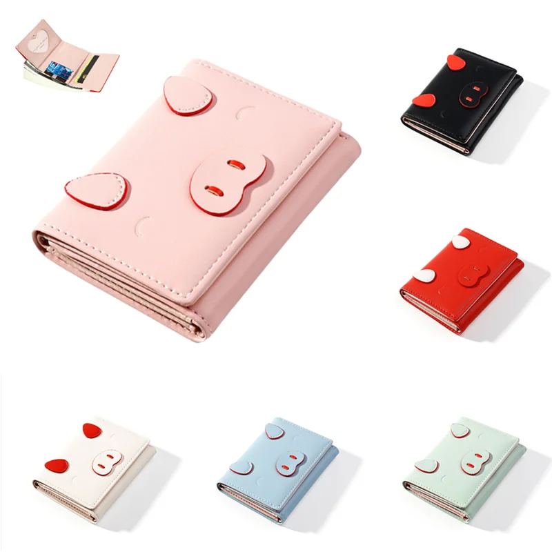 Новинка 2020 милый дизайнерский кошелек со Свинкой Дамский короткие женские