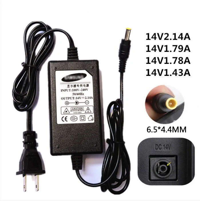 Новый блок питания 14 в 6 5 а/4 4 а/А * мм для Samsung Display LS22D300 трансформатор дисплея -