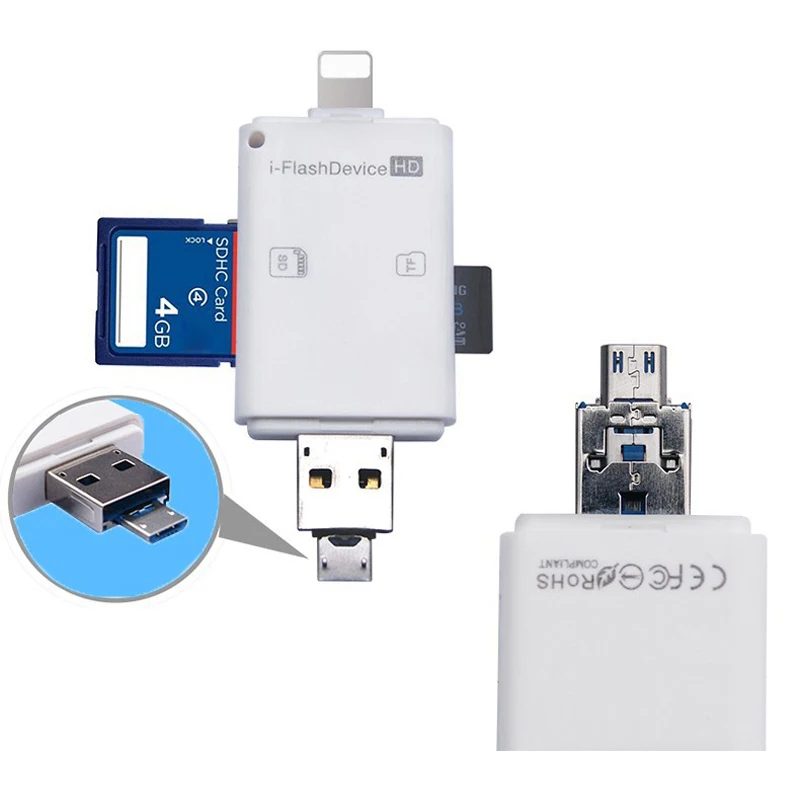 3 в 1 устройство для чтения карт памяти Micro USB SD TF sd|card reader for ipad|microsd card readercard |