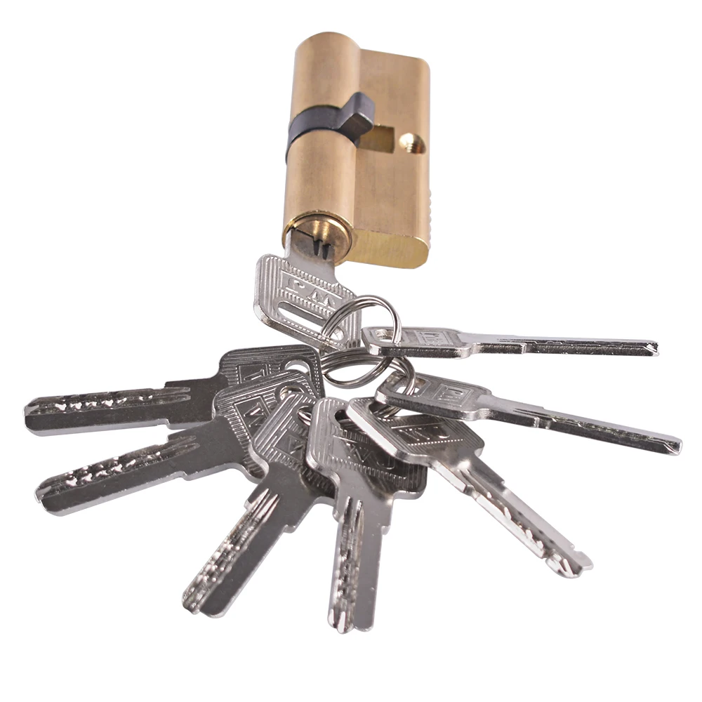 Большой палец поворота Евро Профиль цилиндра 5 булавки замок Латунь Атлас Никель