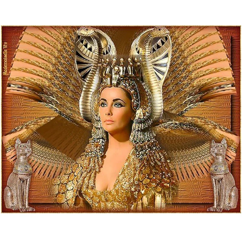 Египетская королева и Кобра 5D алмазная вышивка живопись крестиком Алмазная