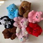 Лидер продаж 2021, Модные Симпатичные плюшевые тапочки в виде медведя, домашние женские плюшевые Тапочки