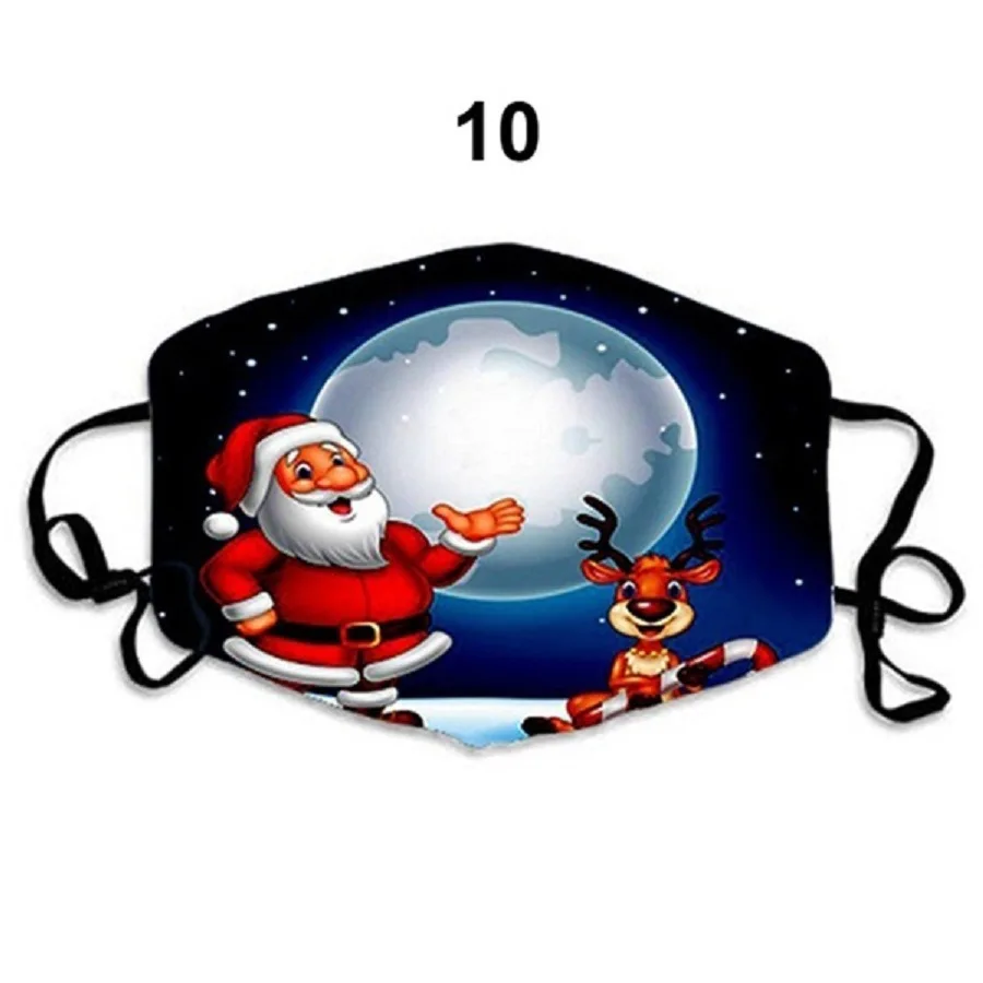 

1pcs Christmas Elk Masks Blacks Soft Mask For Adults Mask Unisex Protec Masks Earloop Bandage