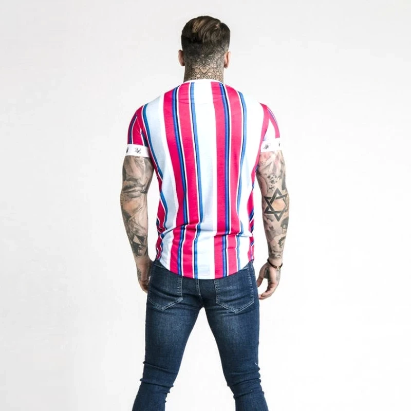 Футболка SikSilk мужская с круглым вырезом шелковая короткая тенниска забавная