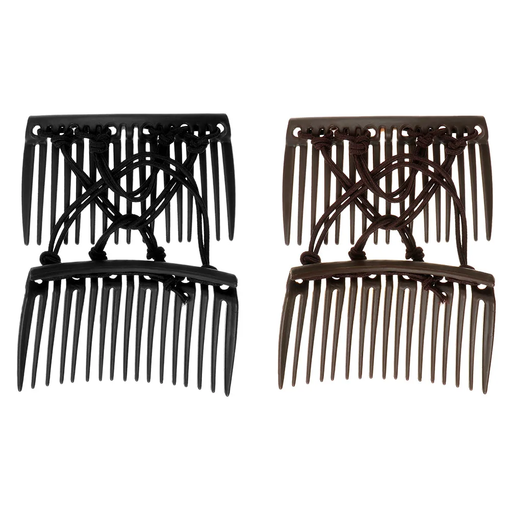 1 шт. Волшебная сменная шпилька для волос с эластичной резинкой черная/кофейная