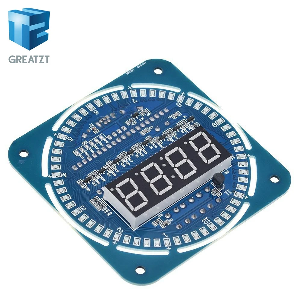 GREATZT 1 шт. светодиодный электронный модуль цифровых часов DS1302 вращающийся дисплей